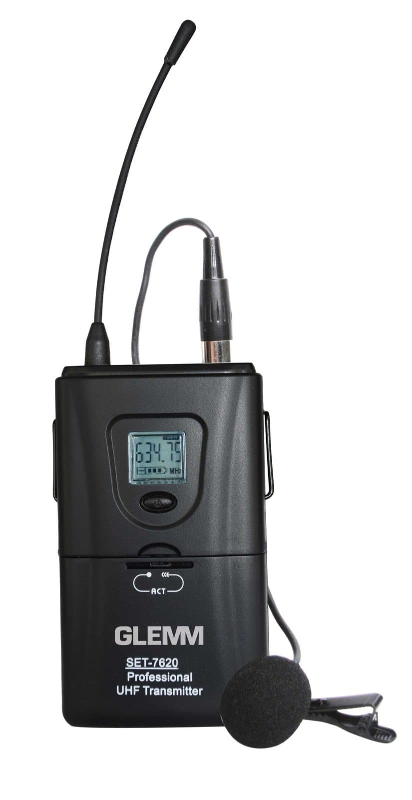 Bodypack con lavalier per SET 7620 - Freq. 640-689.75MHz - Glemm MW 7620-LAV