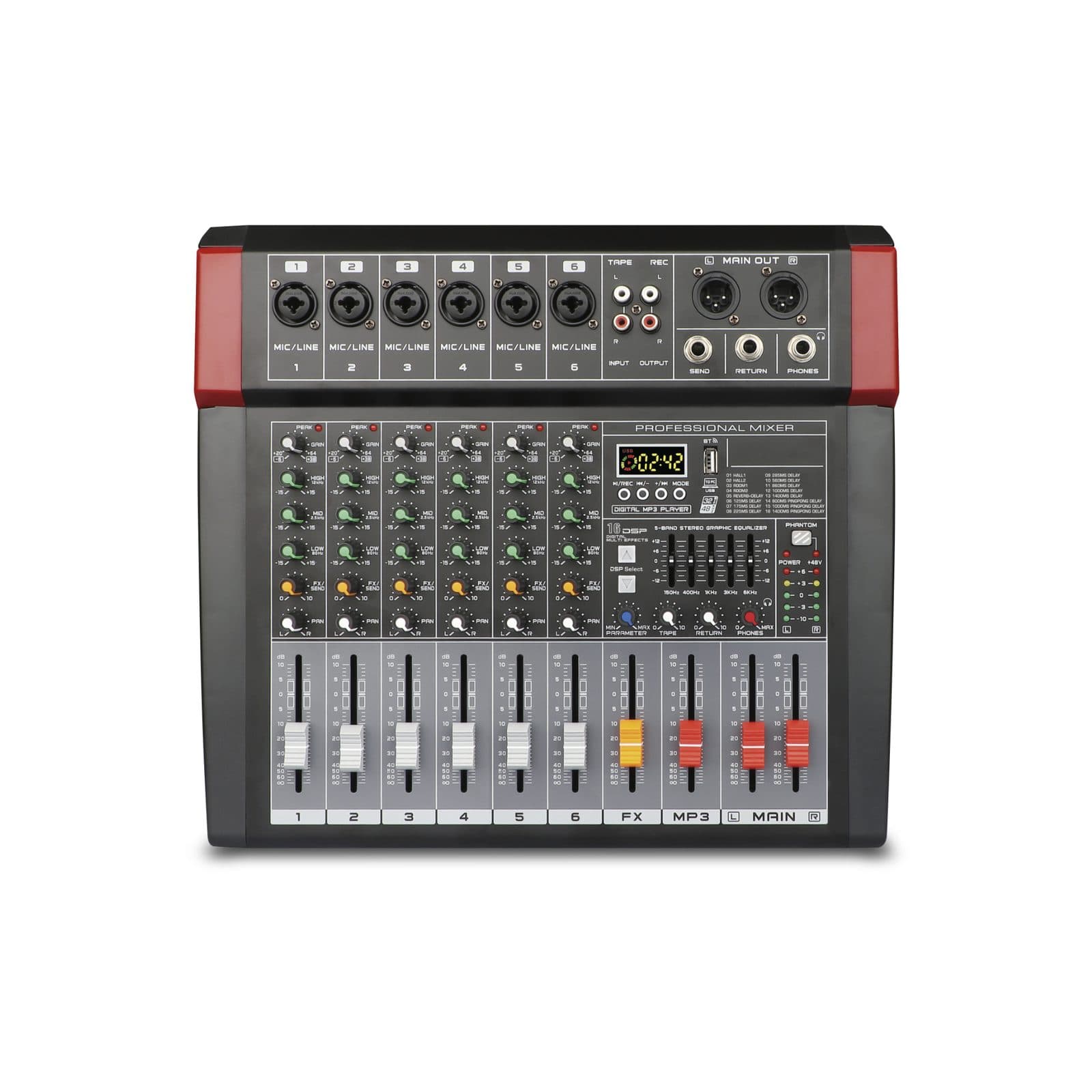 Mixer microfonico 8 canali - Glemm MXP 8C