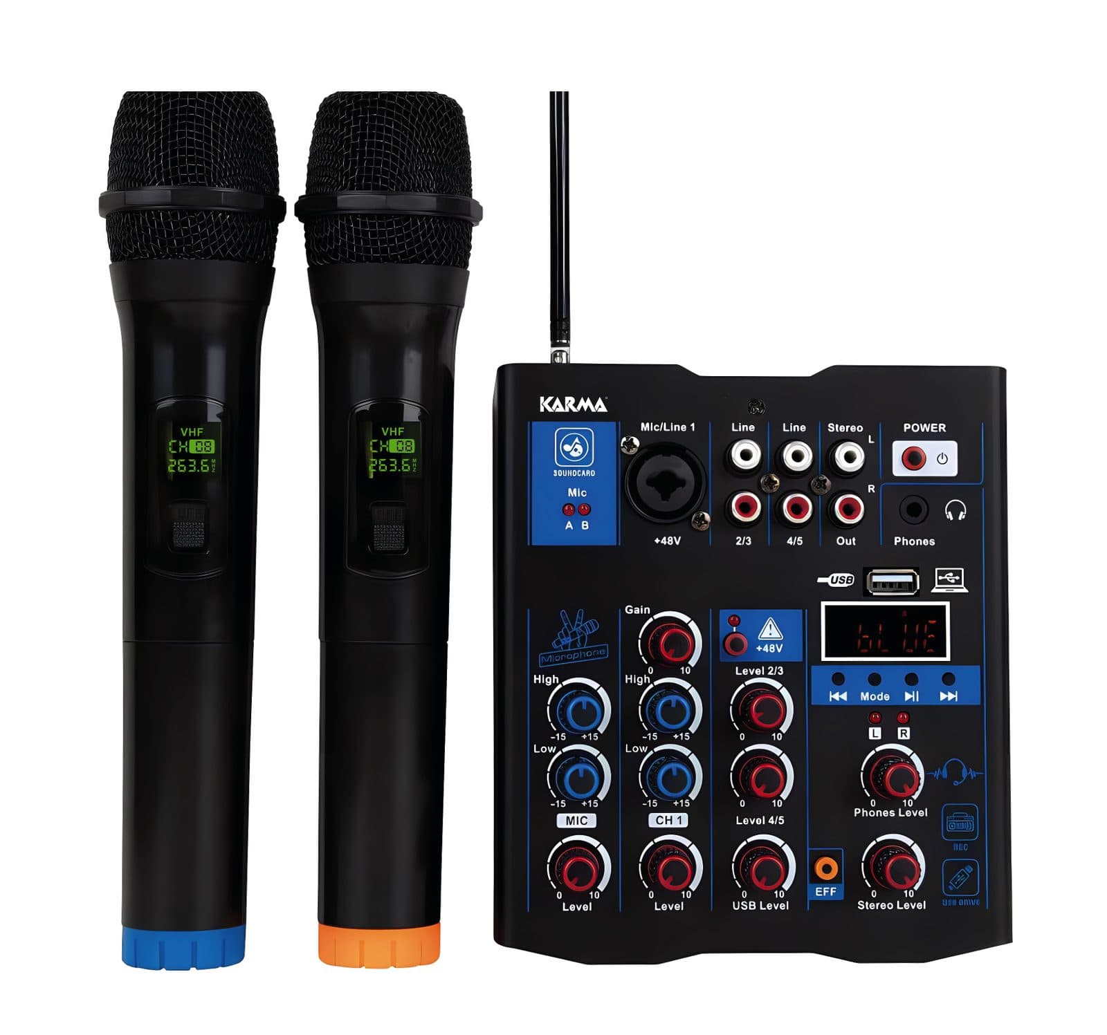 Mixer 5 canali con doppio radiomicrofono - Karma MXW 5