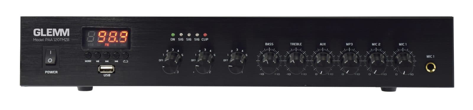 Amplificatore PA 120W - 3 zone - Glemm PAA 120TMZB