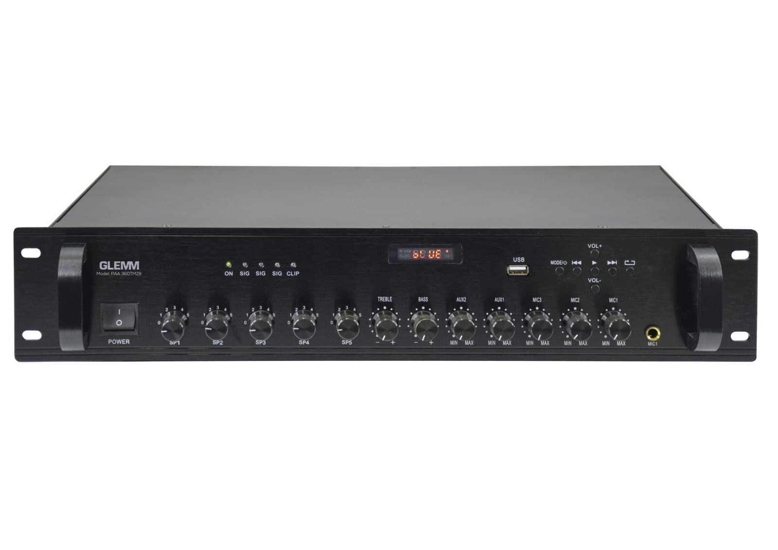 Amplificatore PA 360W - 5 zone - Glemm PAA 360TMZB