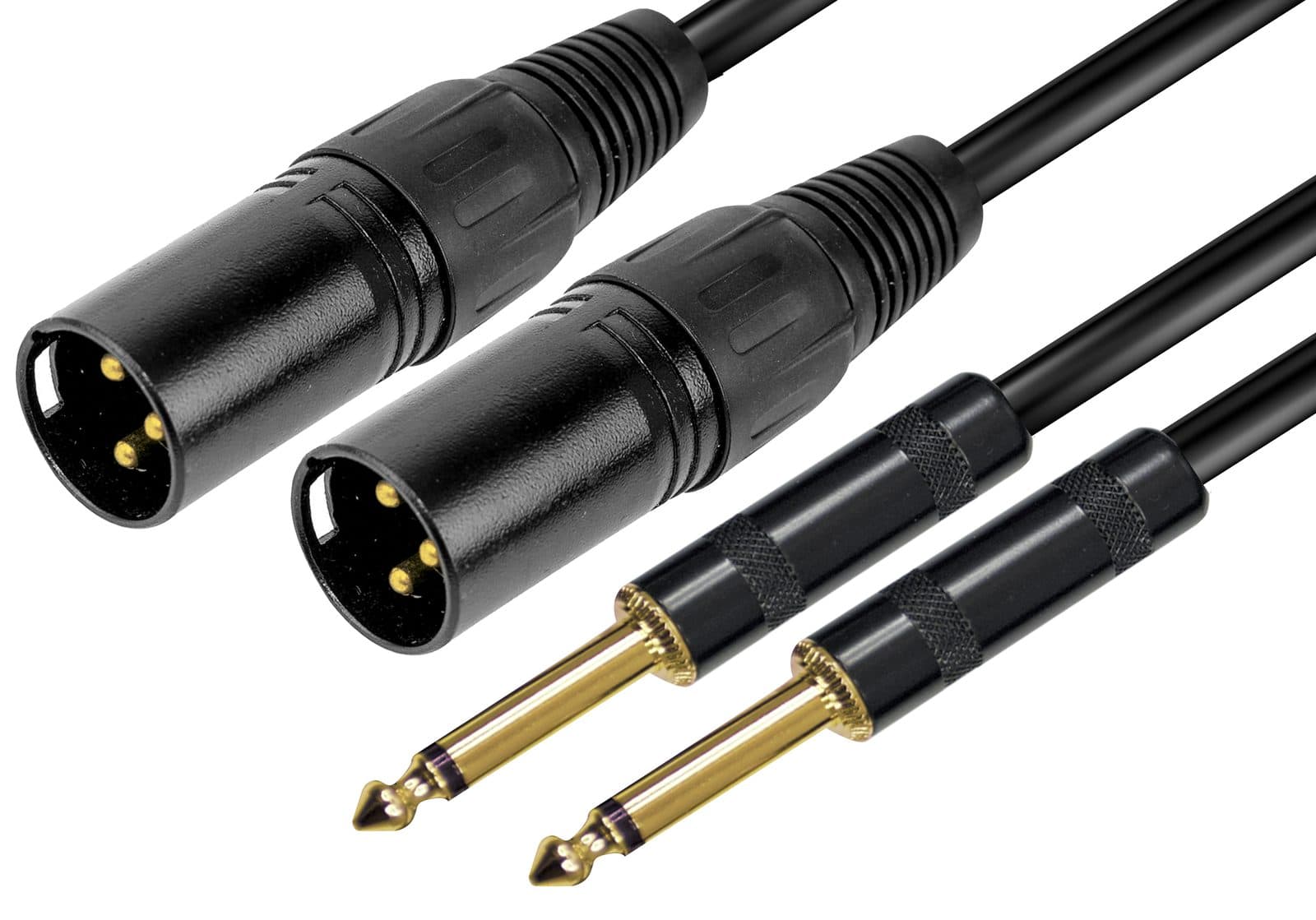 Cavo 2 x XLR M / 2 x 6.3mm jack mono - 3m - Ridem RDM C103