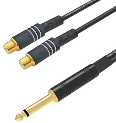 Sdoppiatore audio da 6.3 a doppio RCA F - Ridem RDM CL32