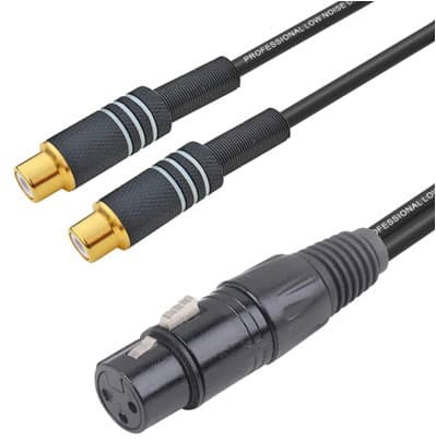 Sdoppiatore audio da XLR F a doppio RCA F - Ridem RDM CL34