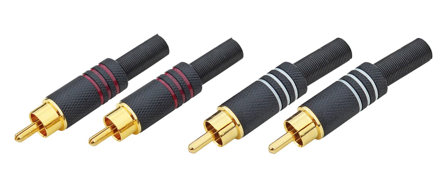4 connettori RCA M - Ridem RDM CN2