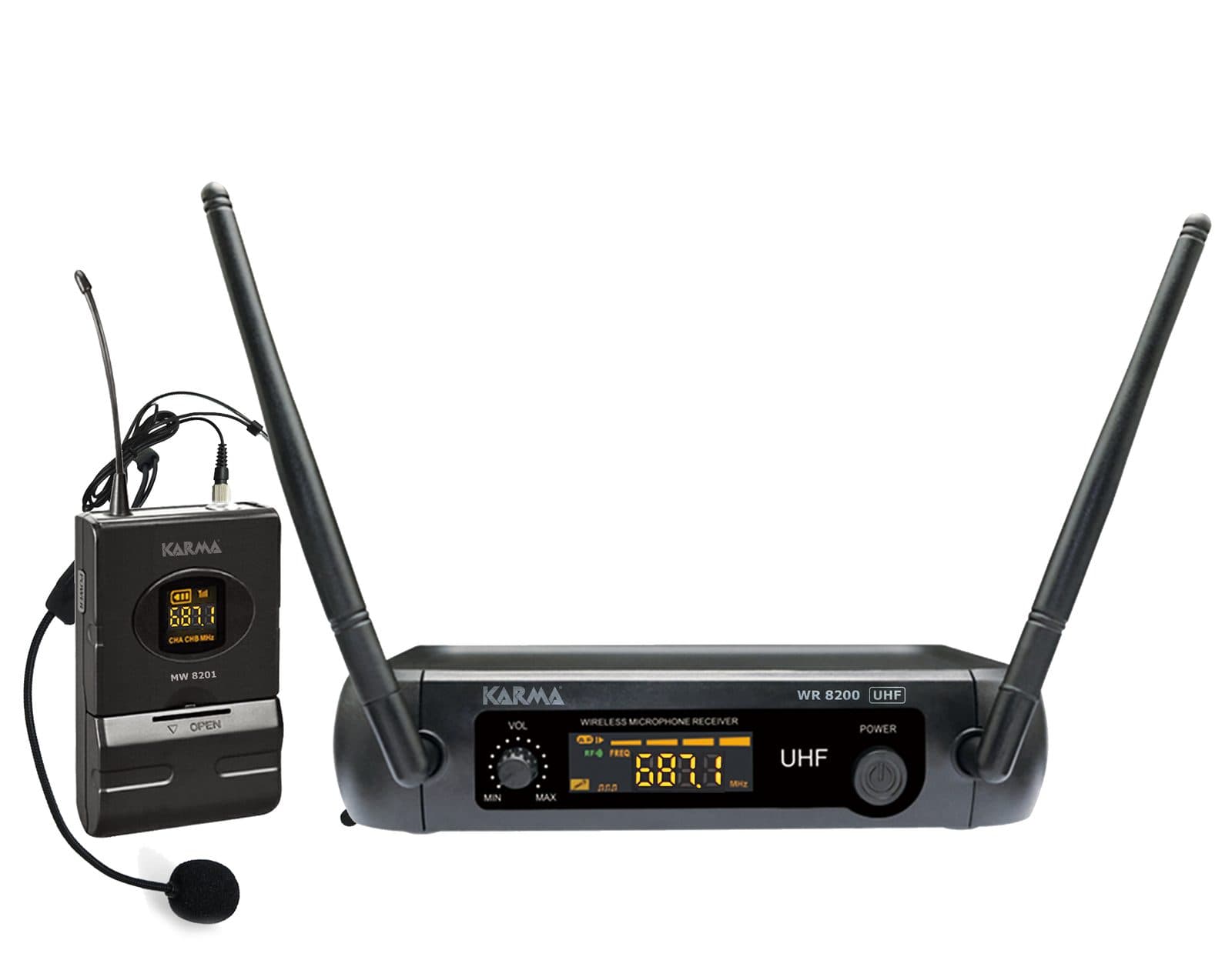 Radiomicrofono UHF ad archetto - Karma SET 8200LAV