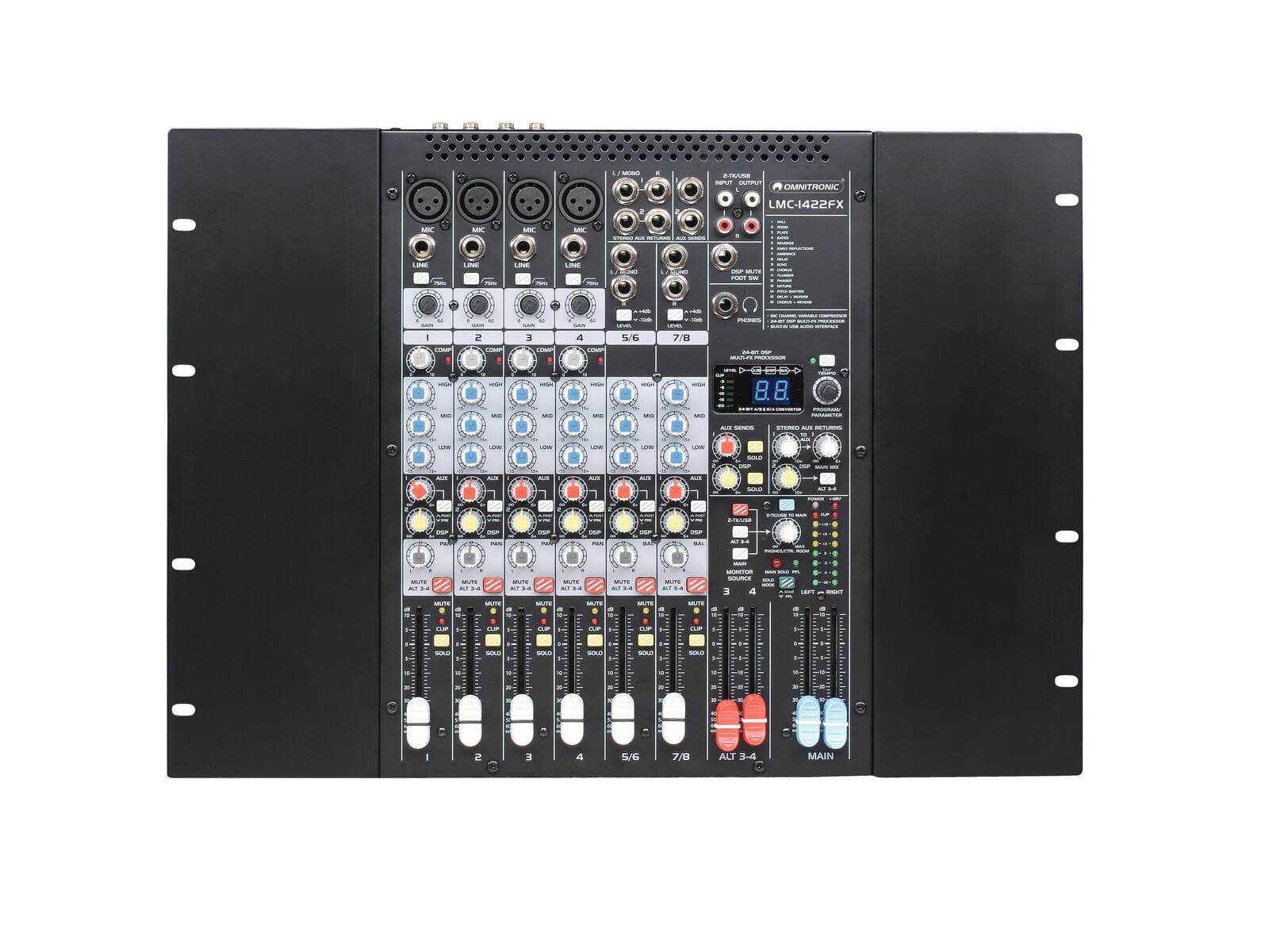 OMNITRONIC LMC-1422FX Console di missaggio USB - 10040280