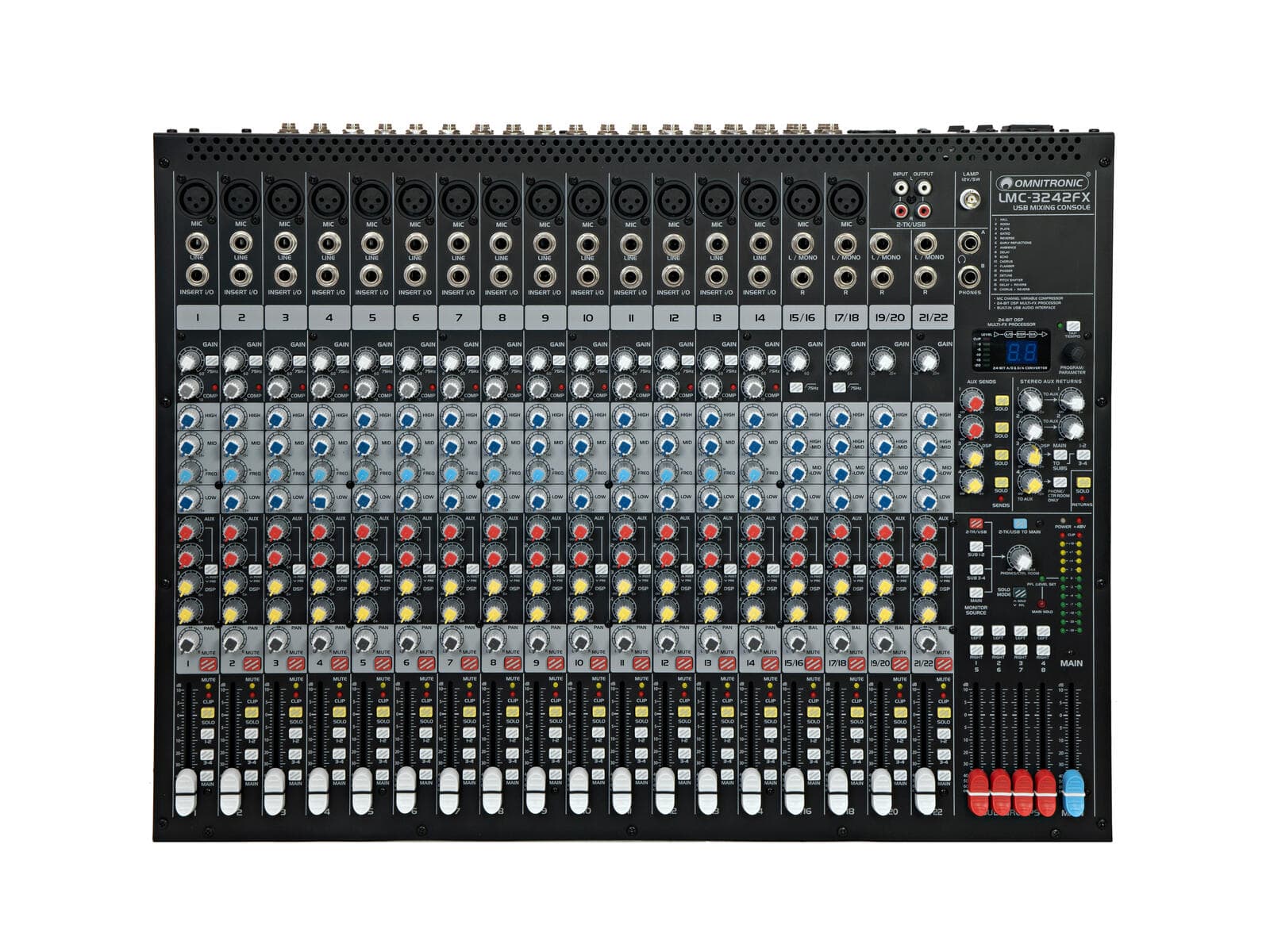 OMNITRONIC LMC-3242FX Console di missaggio USB - 10040287