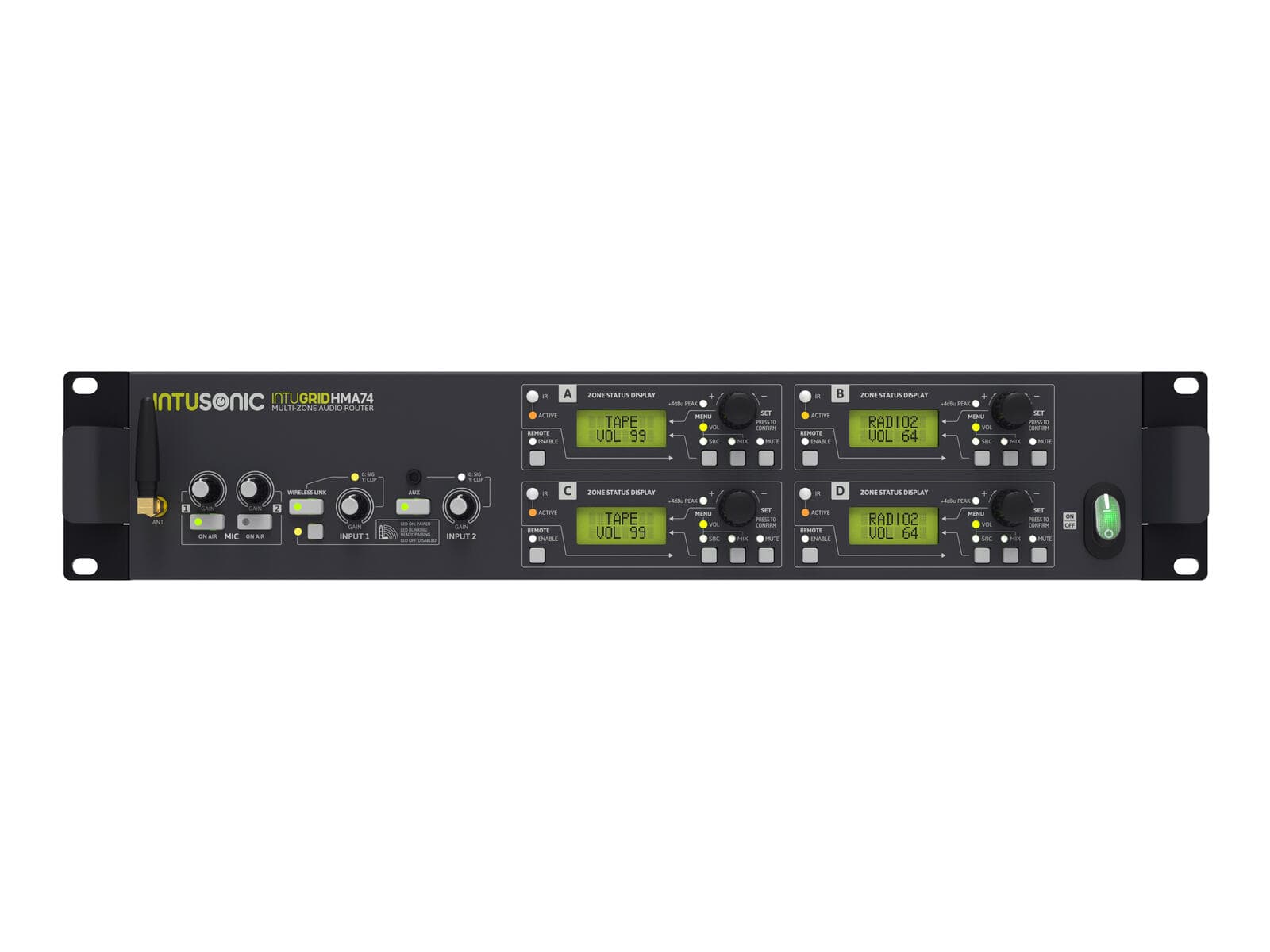 INTUSONIC HMA74 Router audio a 4 zone - 12604188