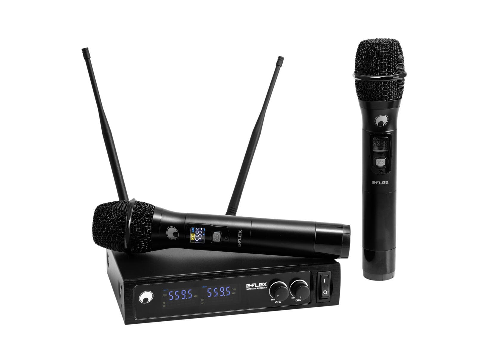 OMNITRONIC UHF E-FLEX 2, Sistema microfonico wireless 559-575 MHz - 13063371