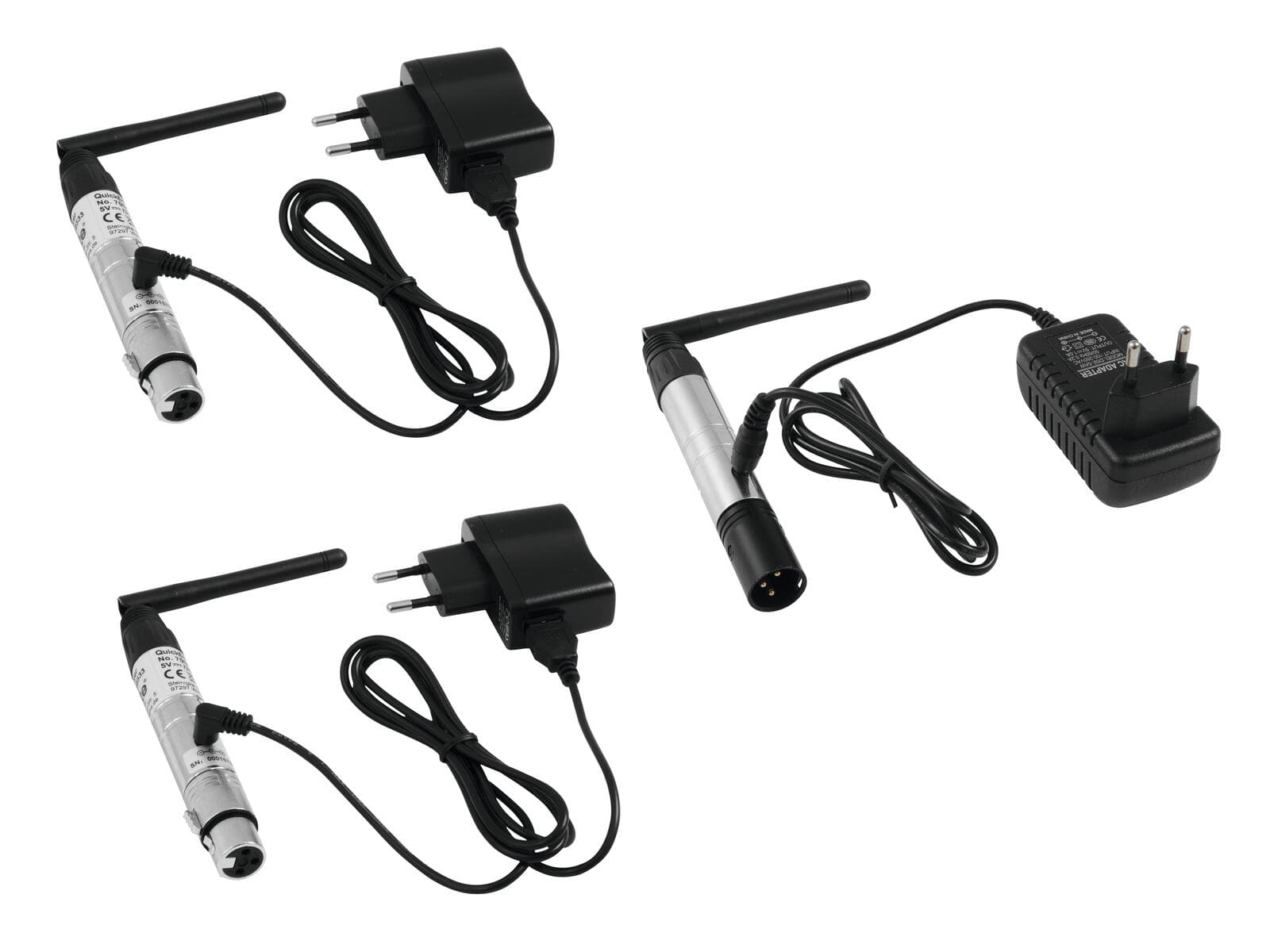 EUROLITE Set QuickDMX 1x Trasmettitore + 2x Ricevitore - 20000027