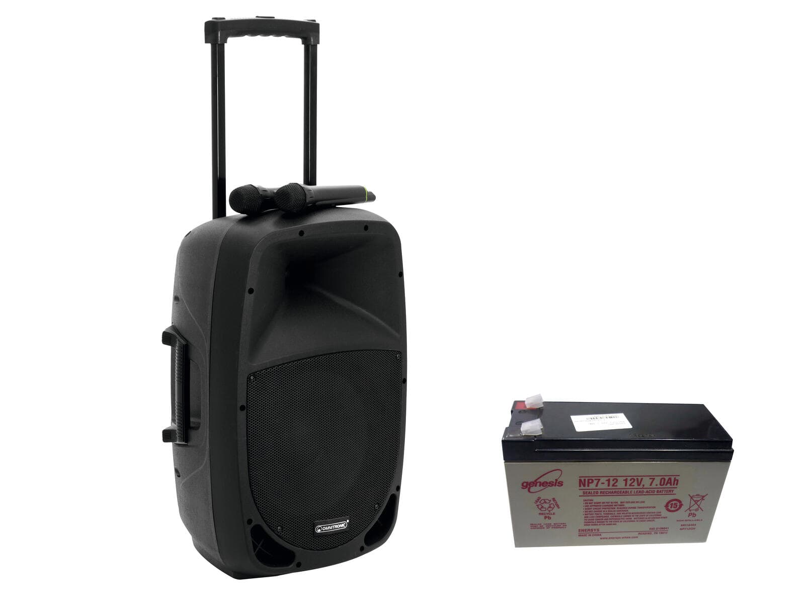 OMNITRONIC Set MES-12BT2 + Batteria - 20000047