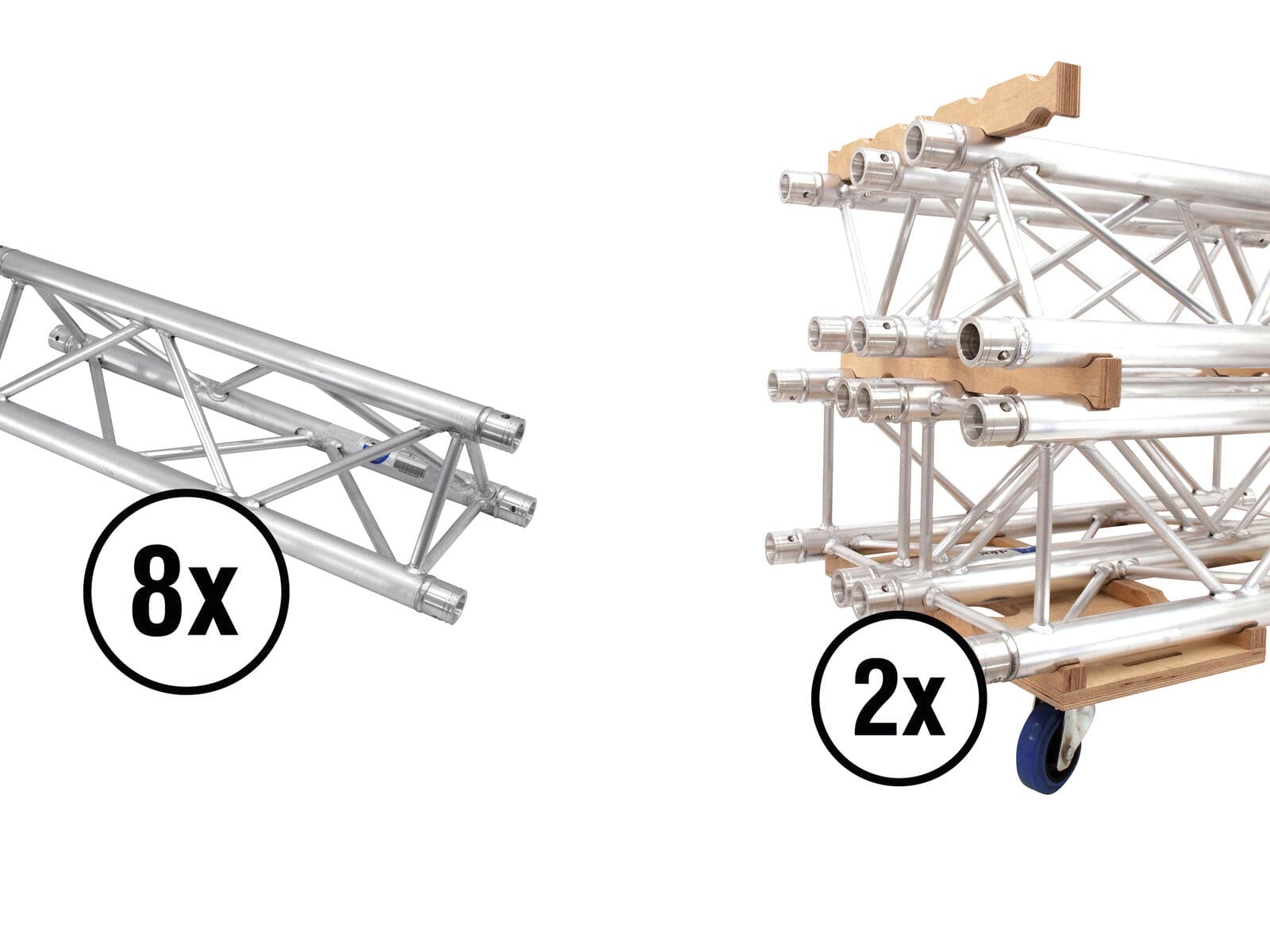ALUTRUSS Set TRILOCK 6082-2000 + Carrello combinato per trasporto truss - 20000089
