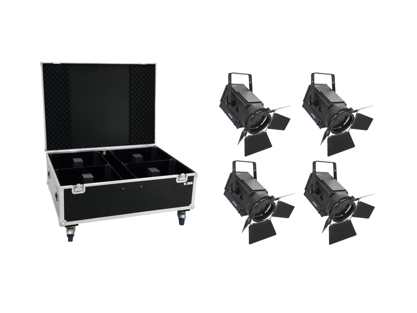 EUROLITE Set 4x LED THA-250F + Custodia - 20000162
