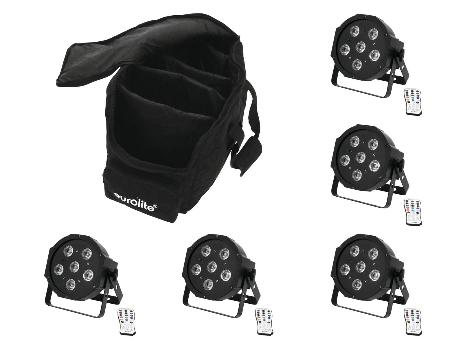 EUROLITE Set 5x LED SLS-603 + Custodia morbida - 20000221