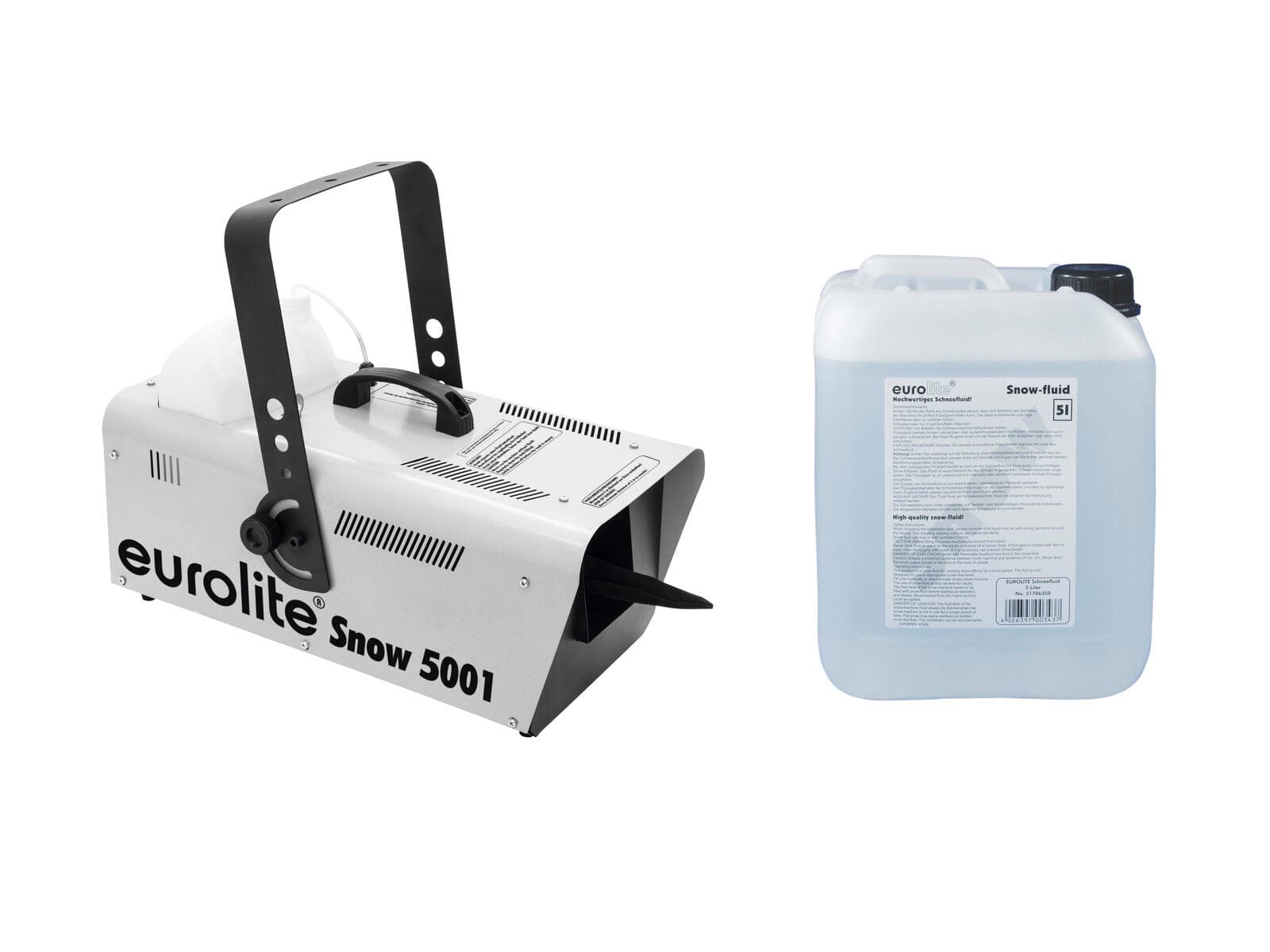 EUROLITE Set Snow 5001 Macchina della neve + Liquido neve 5l - 20000260