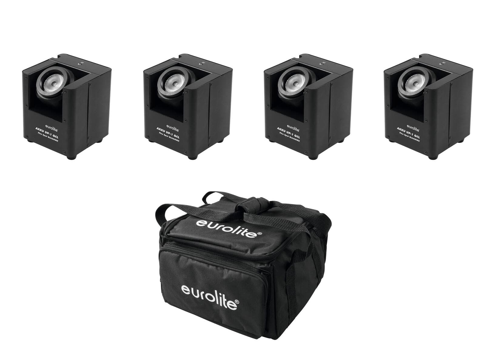EUROLITE Set 4x AKKU UP-1 + Custodia morbida SB-4 - 20000268