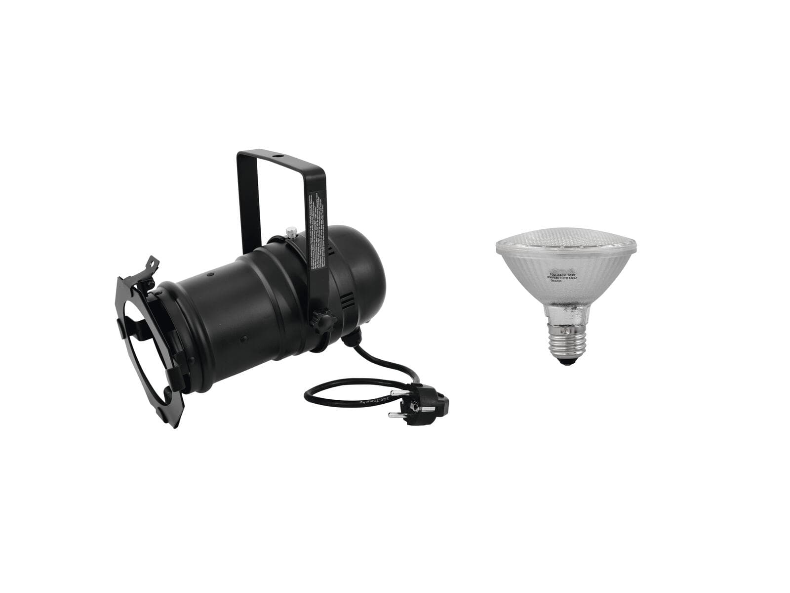 EUROLITE Set PAR-30 Spot nero + PAR-30 230V SMD 11W E-27 LED 3000K - 20000284