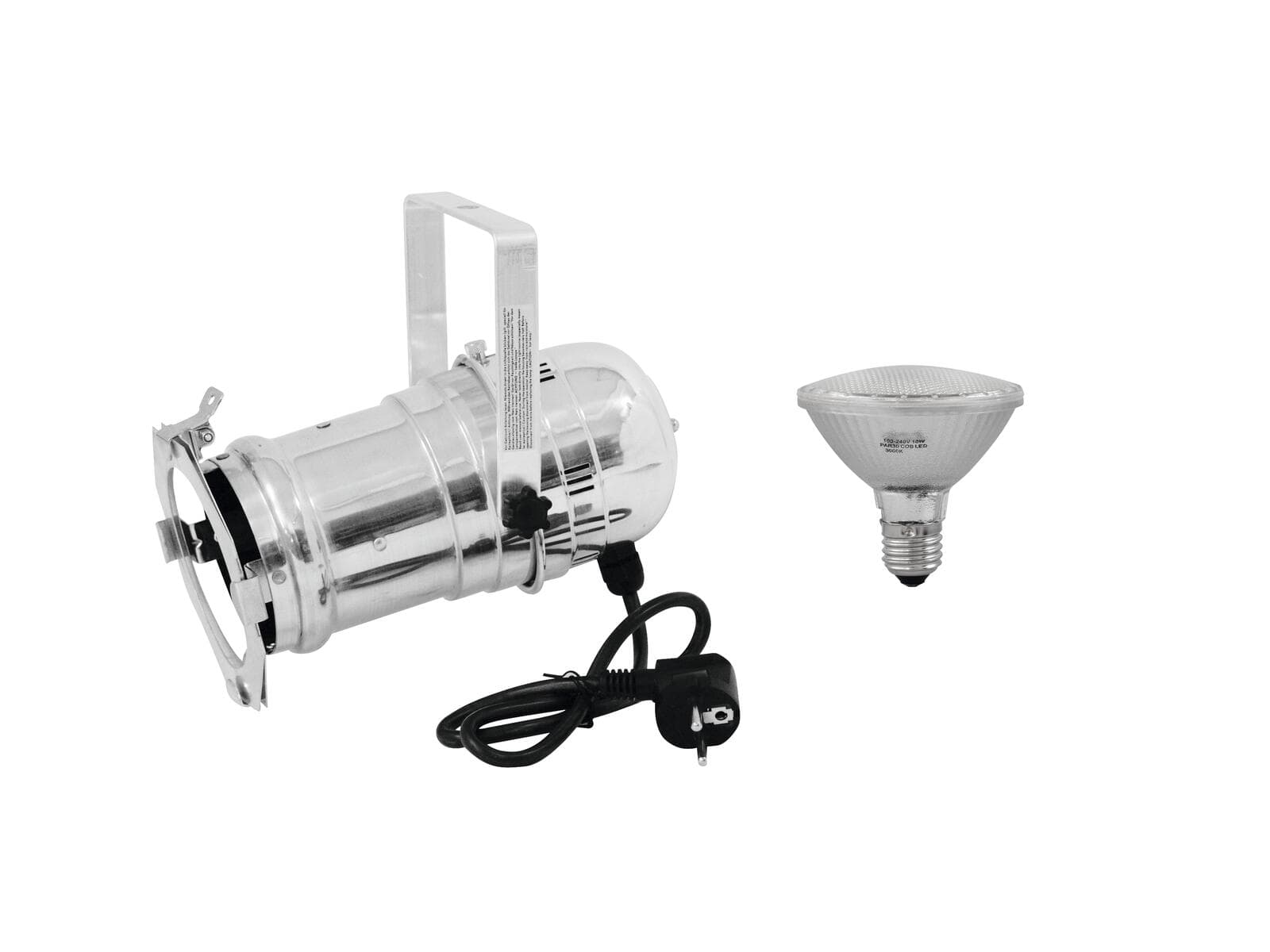EUROLITE Set PAR-30 Spot argento + PAR-30 230V SMD 11W E-27 LED 3000K - 20000285
