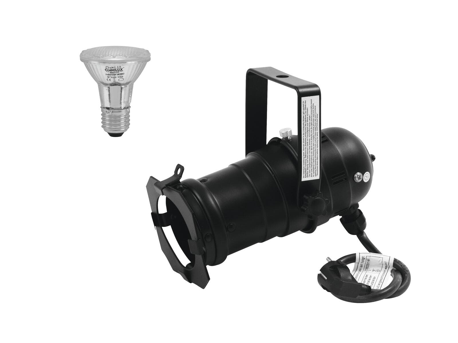 EUROLITE Set PAR-20 Spot nero + PAR-20 230V SMD 6W E-27 LED 6500K - 20000300