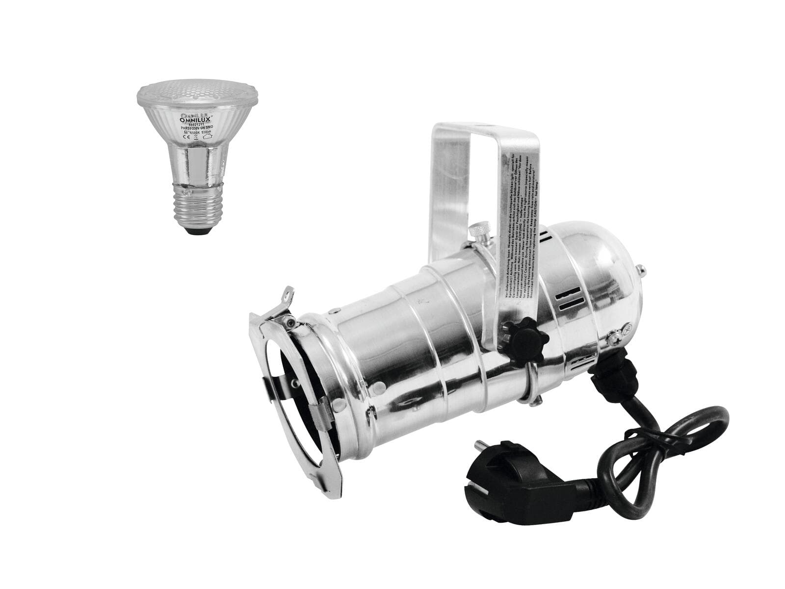 EUROLITE Set PAR-20 Spot argento + PAR-20 230V SMD 6W E-27 LED 6500K - 20000302