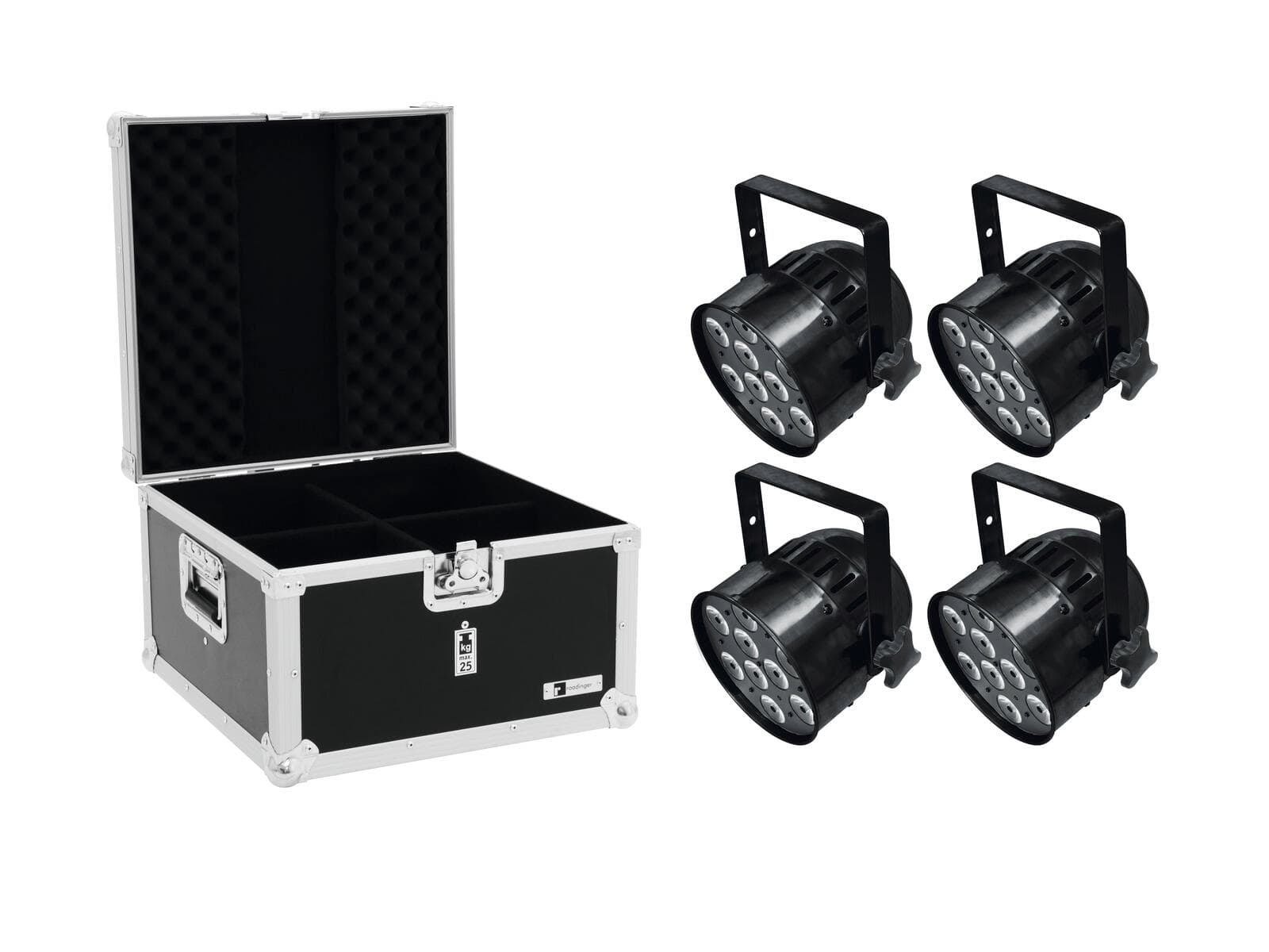 EUROLITE Set 4x LED PAR-56 HCL Short nero + Flightcase EPS - 20000327