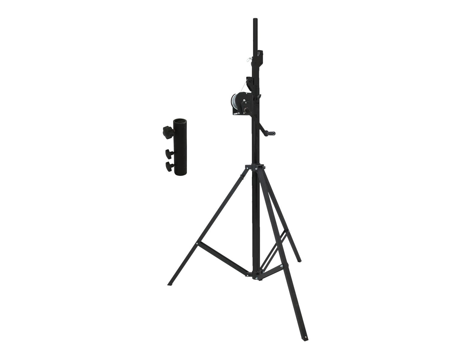 EUROLITE Set STT-400/85 Supporto con argano TÜV/GS nero + Adattatore STV-3529 lungo - 20000328
