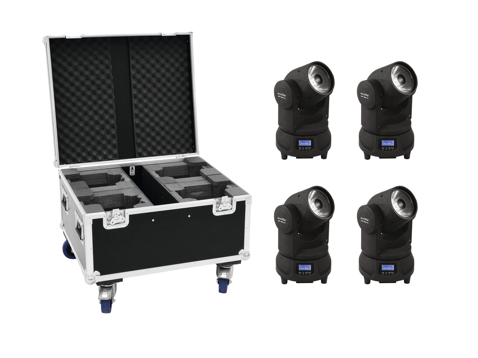 EUROLITE Set 4x LED TMH-X1 Moving Head Beam + Custodia - 20000357