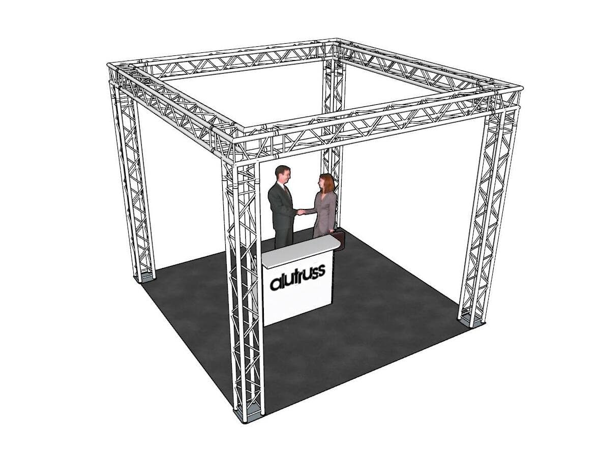 ALUTRUSS Set truss QUADLOCK 6082 quadrato 4x4x3,5m (LxPxA) - 20000374