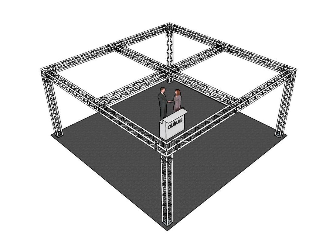 ALUTRUSS Set truss QUADLOCK 6082 quadrato 7,71x7,71x3,5m (LxPxA) - 20000375
