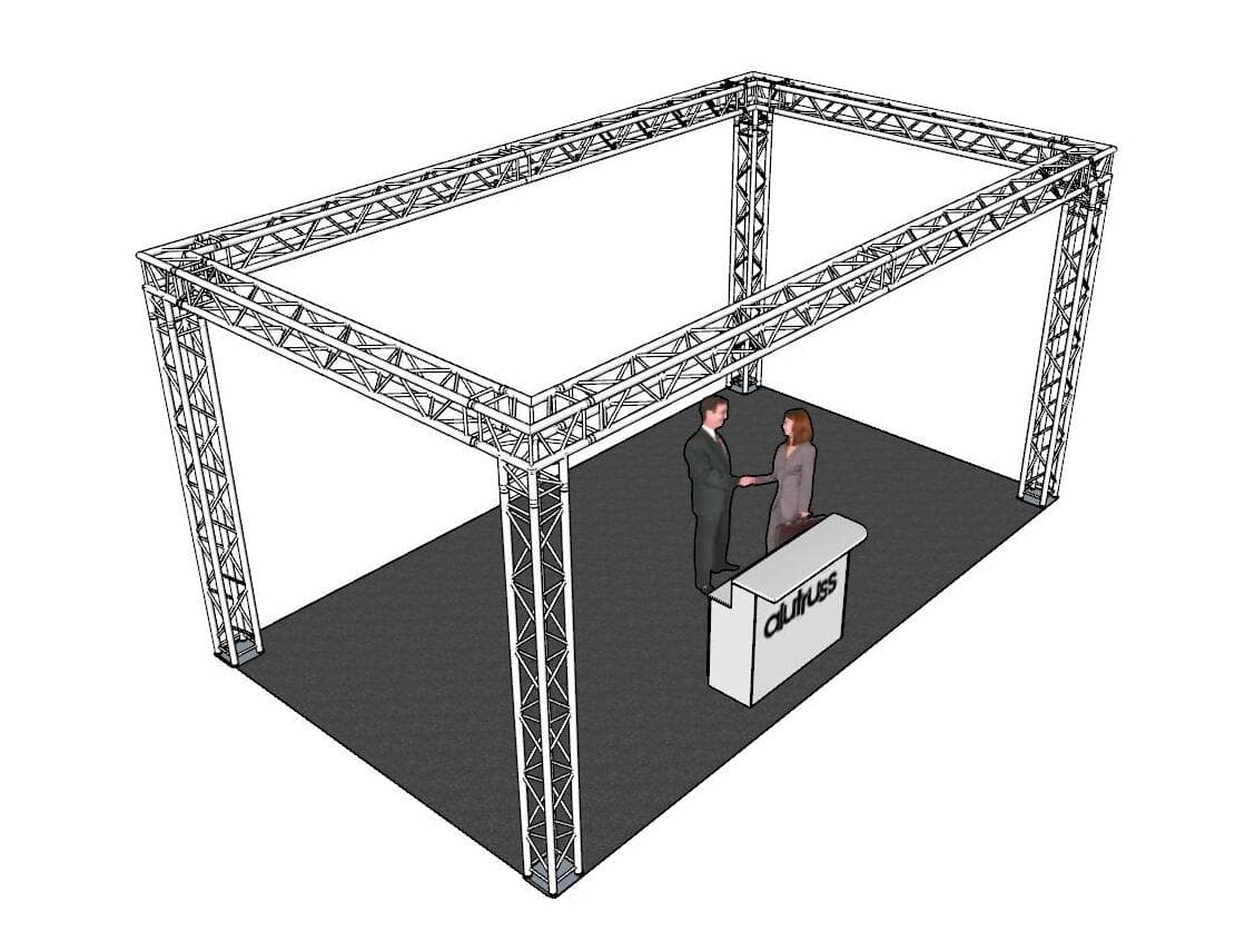ALUTRUSS Set truss QUADLOCK 6082 rettangolare 7x4x3,5m (LxPxA) - 20000376