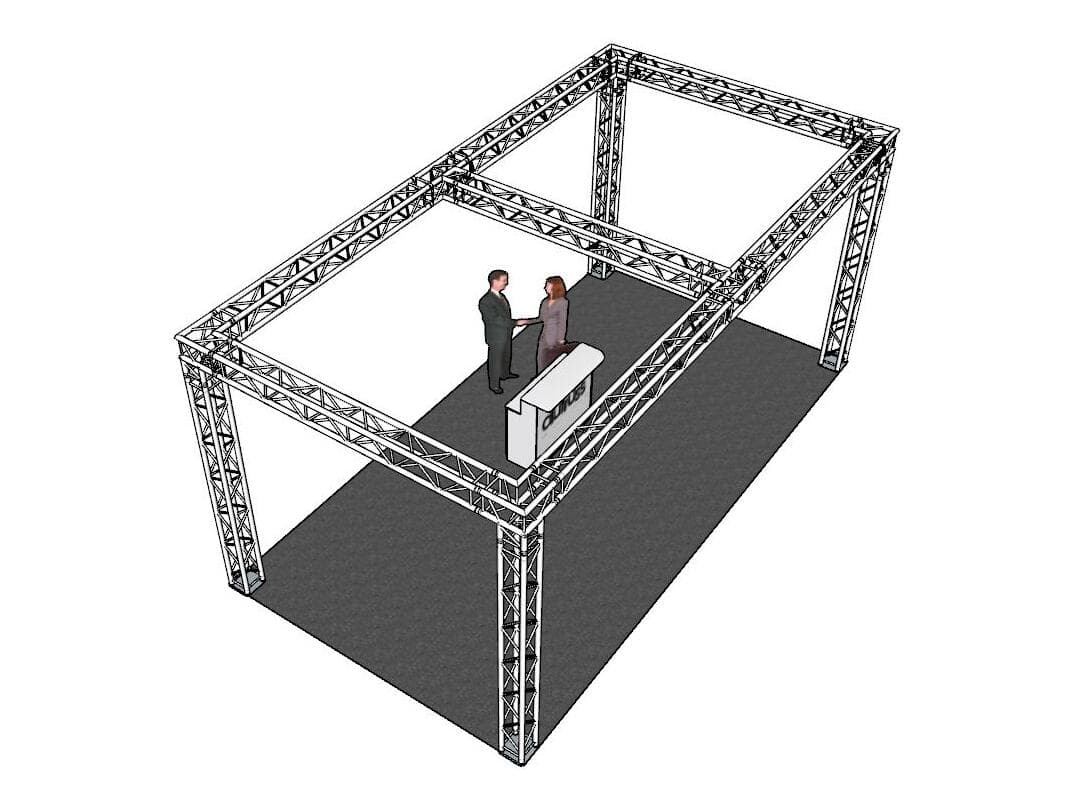 ALUTRUSS Set truss QUADLOCK 6082 rettangolare 7,71x4x3,5m (LxPxA) - 20000377