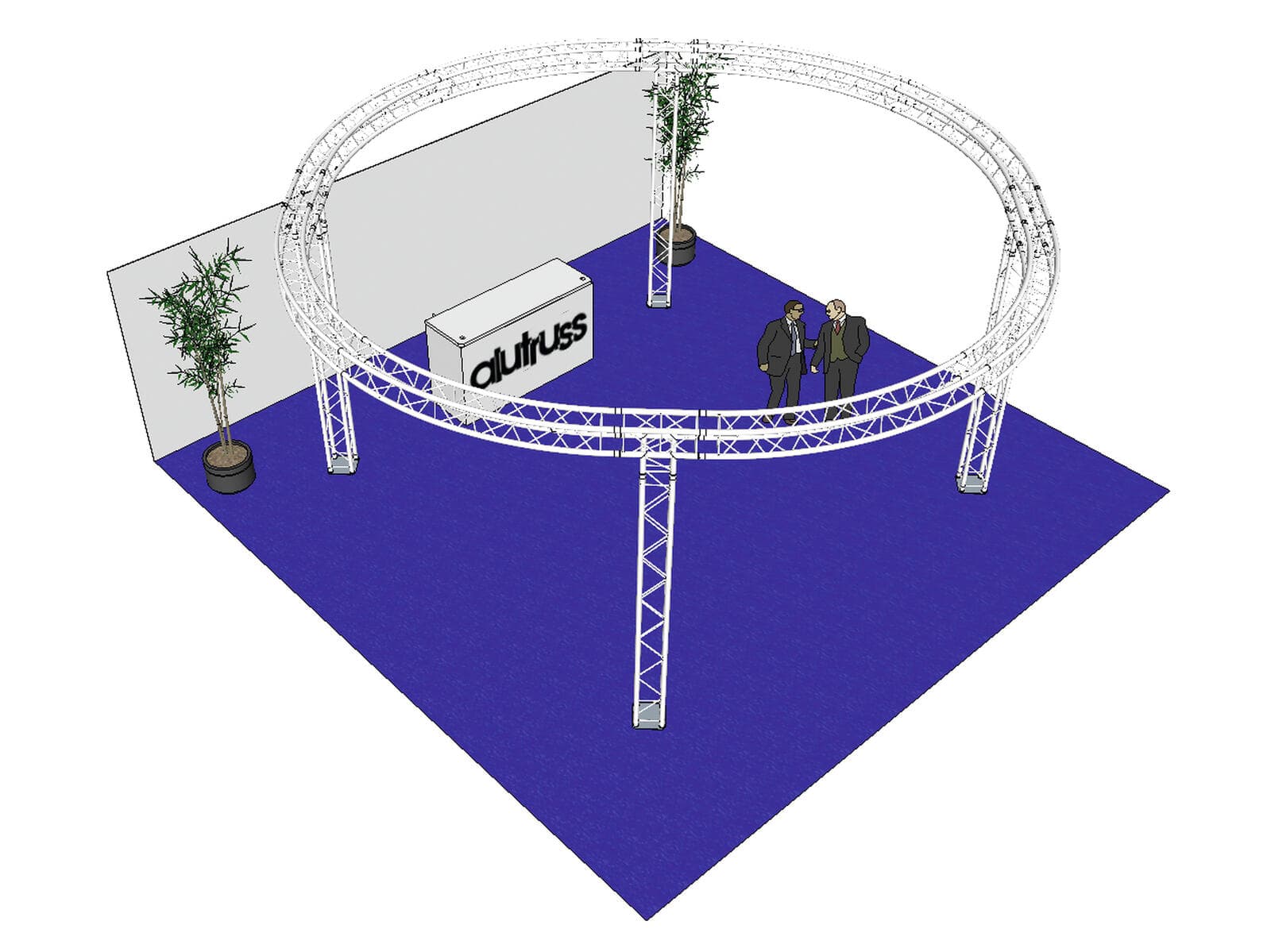 ALUTRUSS Set truss QUADLOCK 6082 circolare 6,6x3,5m - 20000378