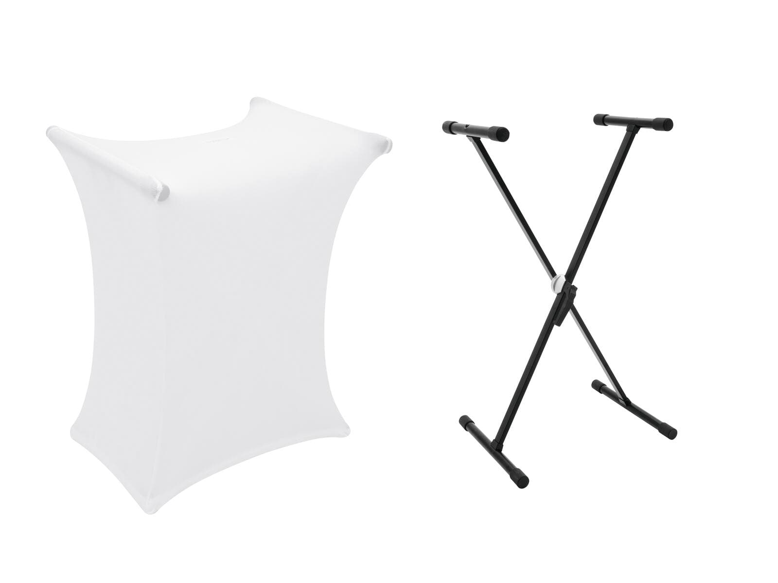 DIMAVERY Set SVT-1 Supporto per tastiera + Copertura bianca - 20000381