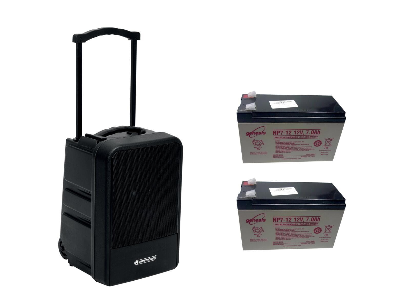 OMNITRONIC Set MOM-10BT4 Sistema PA wireless modulare + 2x Batteria - 20000385