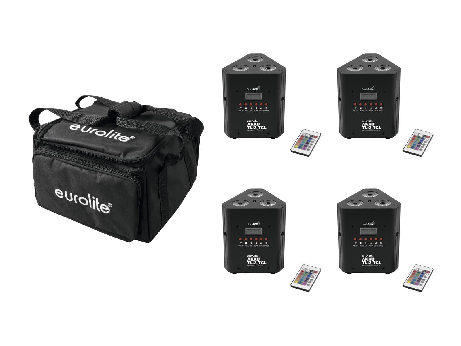 EUROLITE Set 4x AKKU TL-3 QuickDMX + Borsa morbida - 20000398