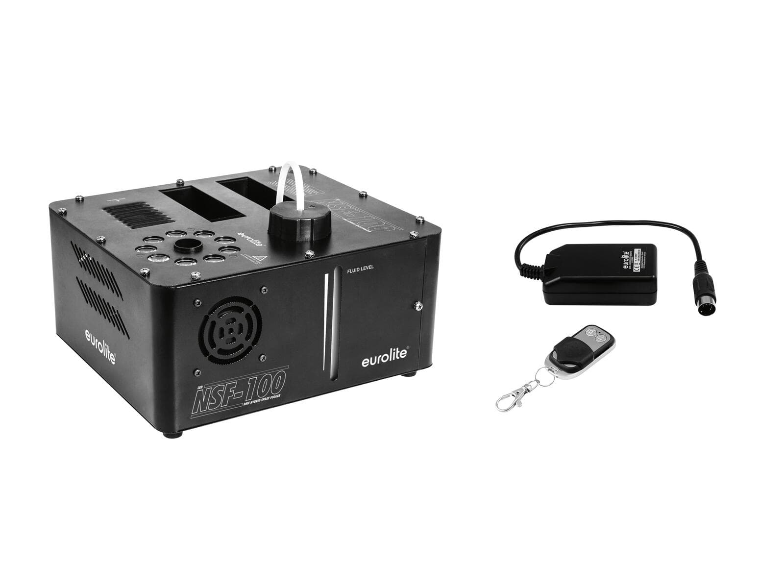 EUROLITE Set NSF-100 LED DMX Hybrid Spray Fogger + telecomando wireless WRC-4 - 20000454