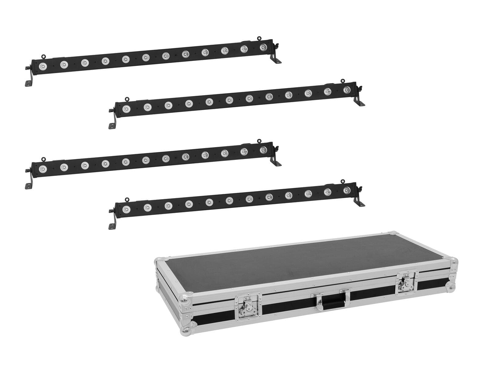 EUROLITE Set 4x LED BAR-12 QCL RGBA Barra + flightcase - 20000460