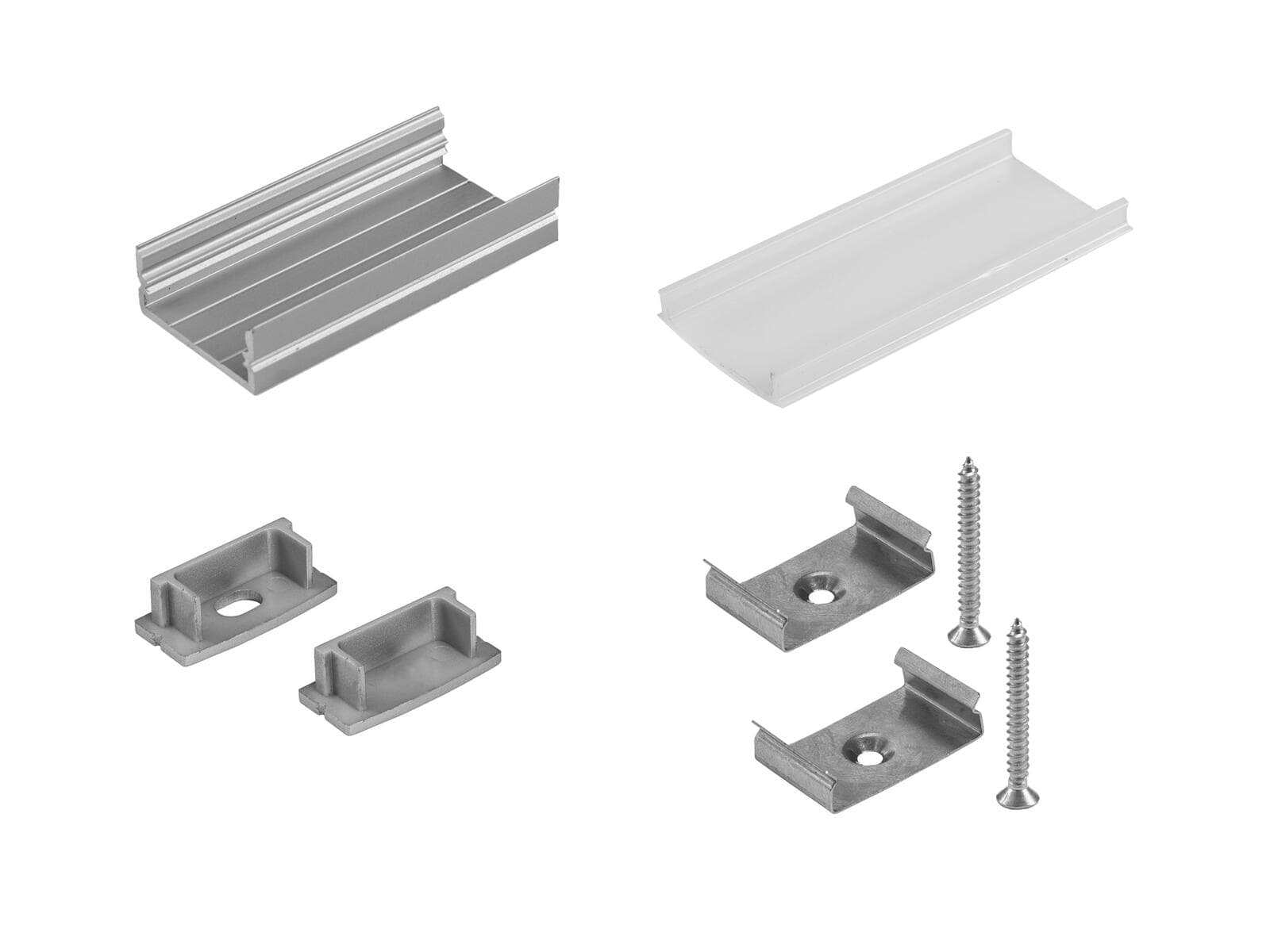 EUROLITE Set di montaggio profilo a U 20 mm per striscia LED - 20000522