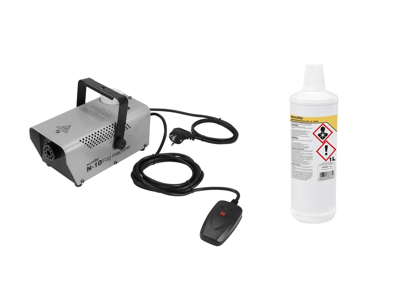 EUROLITE Set N-10 argento + B Basic liquido per fumo 1l - 20000566