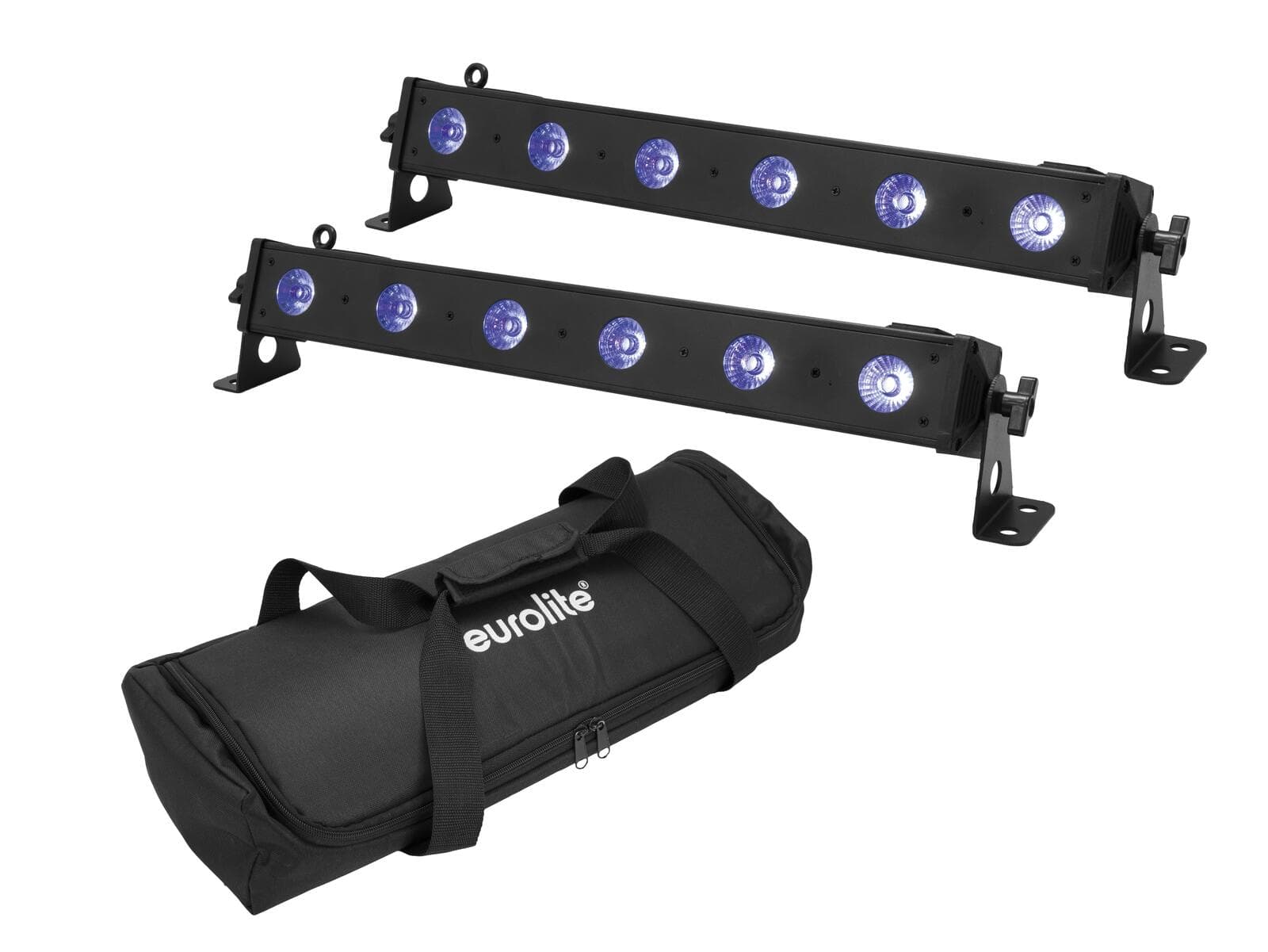 EUROLITE Set 2x LED BAR-6 QCL RGB+UV Barra + Custodia morbida - 20000660