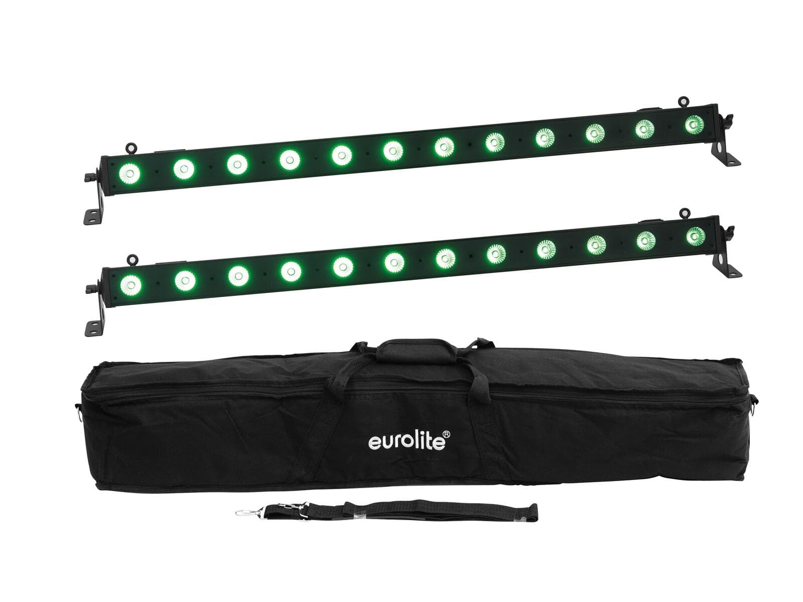 EUROLITE Set 2x LED BAR-12 QCL RGB+UV Barra + Custodia morbida - 20000663