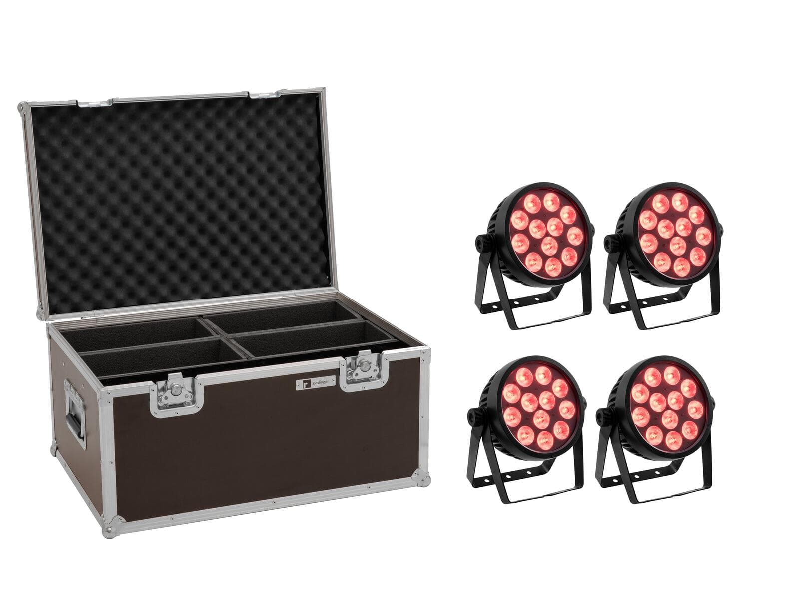 EUROLITE Set 4x LED 7C-12 Silent Slim Spot + Flightcase - 20000682