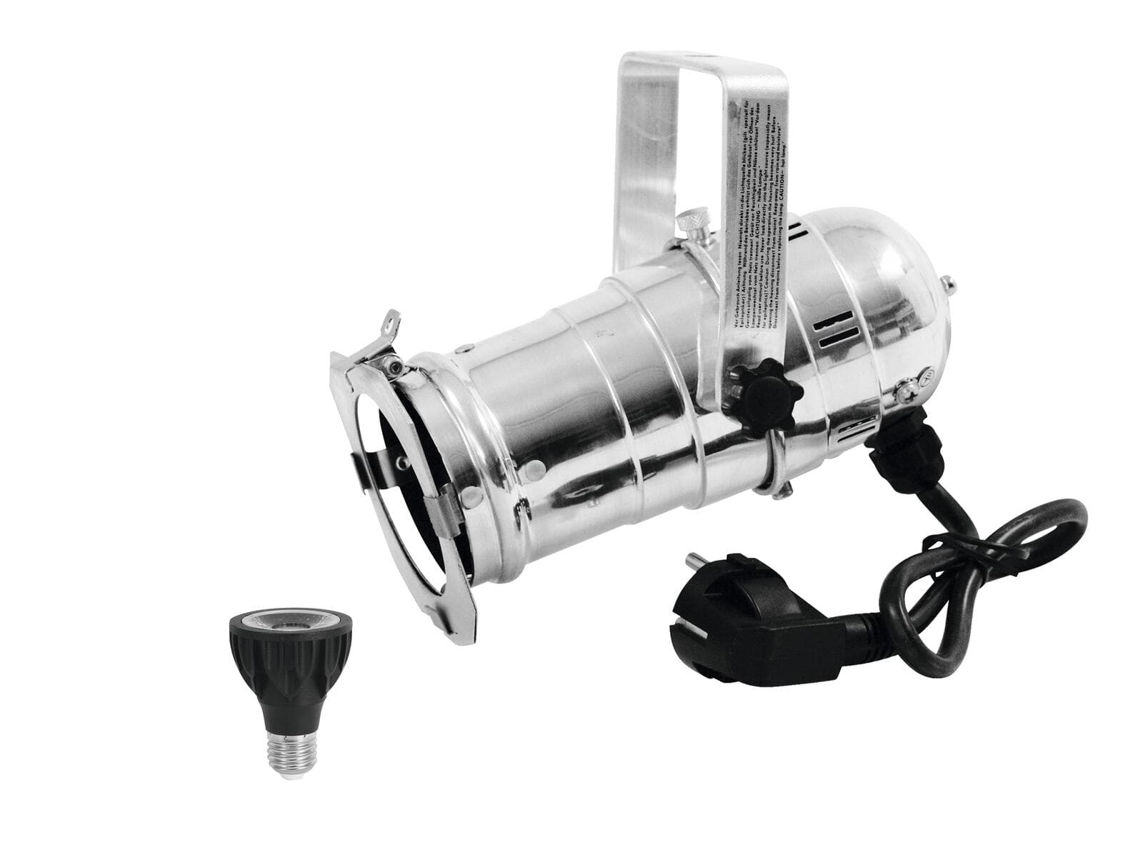 EUROLITE Set PAR-20 Spot argento + PAR-20 230V COB 6W E-27 LED 1800-3000K dim2warm - 20000689