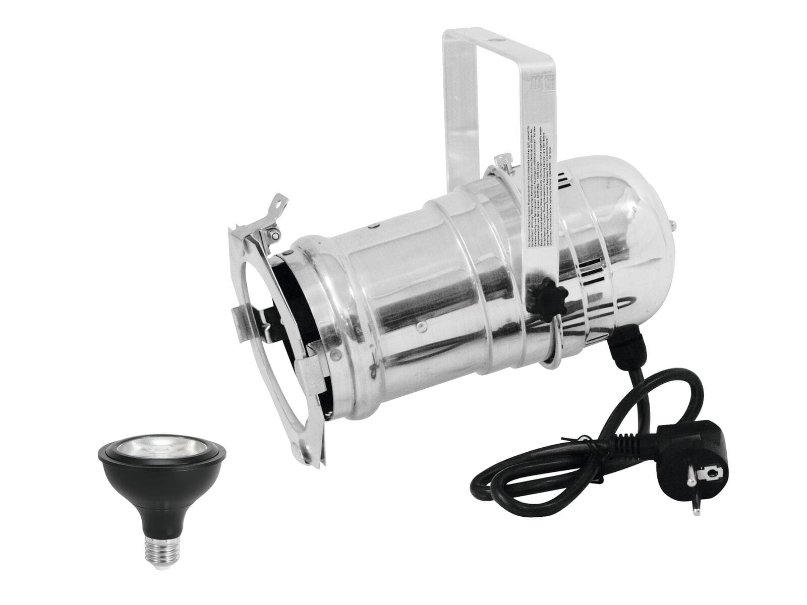 EUROLITE Set PAR-30 Spot argento + PAR-30 230V COB 12W E-27 LED 1800-3000K dim2warm - 20000691