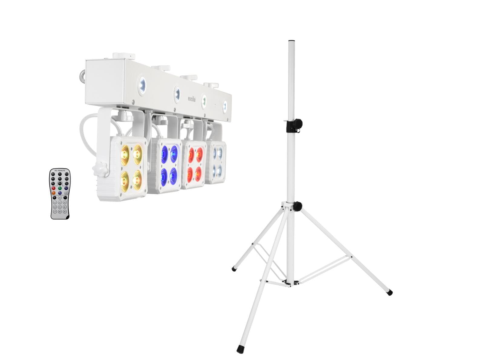 EUROLITE Set LED KLS-180 bianco + BS-2 EU supporto diffusore bianco - 20000726