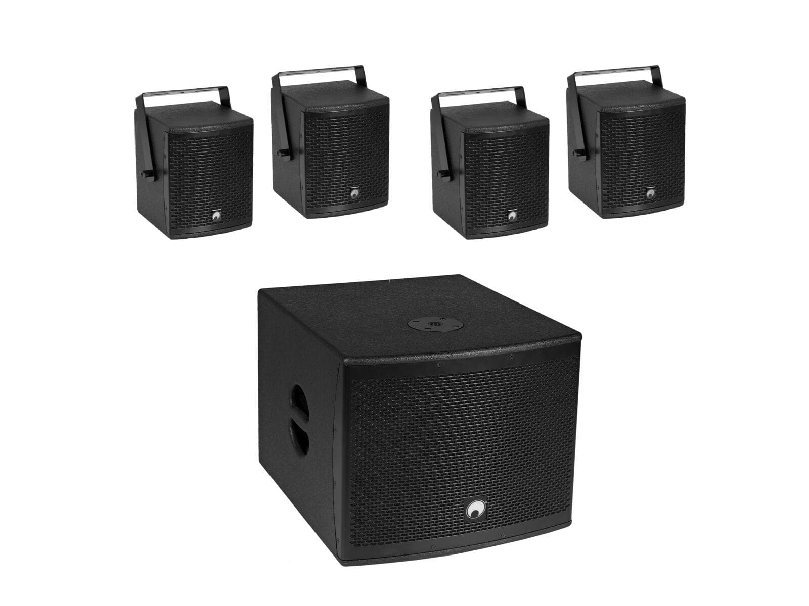 OMNITRONIC Set MOLLY-12A Subwoofer attivo + 4x MOLLY-6 Top 8 ohm, nero - 20000757