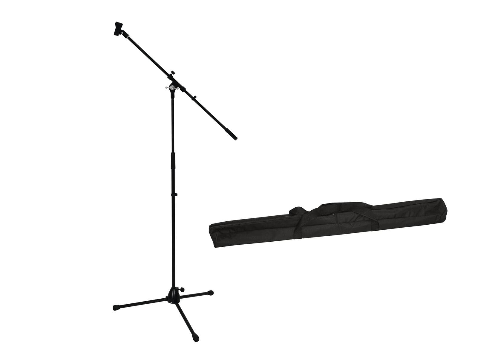 OMNITRONIC Set Treppiede per microfono con giraffa PRO bk + borsa - 20000793