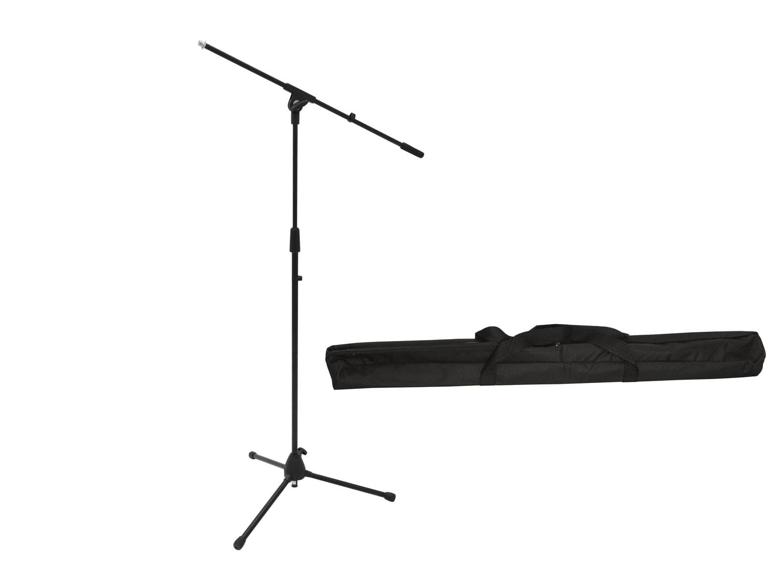 OMNITRONIC Set treppiede microfonico MS-2 con giraffa nero + borsa - 20000802