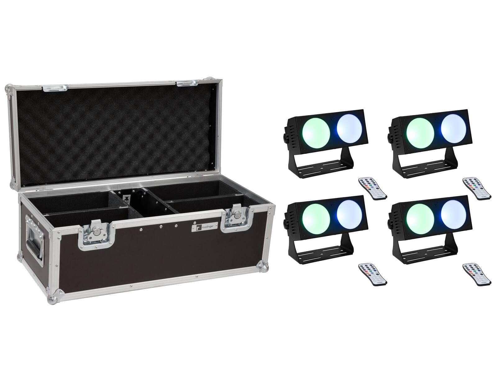 EUROLITE Set 4x barra LED CBB-2 COB RGB + flightcase - 20000809